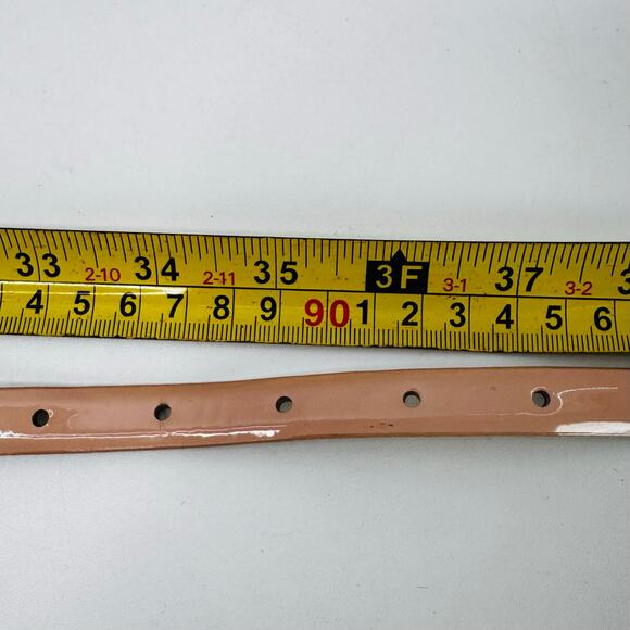 J. Crew Beige Patent Leather Slim Adjustable Waist Belt Taupe Women's Medium - Picture 6 of 6